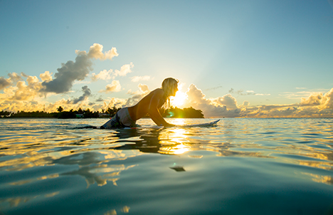 Guests Surfing in Maldivian Waters
