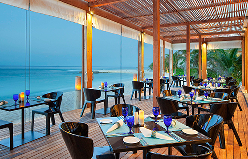 Elegant Dining Area at Holiday Inn Resorts Maldives